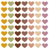 56Pcs 7 Colors Heart Polyester Embroidery Cloth Patches DIY-MA0006-84-1
