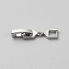 Brass Fold Over Clasps KK-WH20001-09P-1