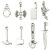 40Pcs 8 Styles Tibetan Style Alloy Pendants TIBEP-YW0001-75-2
