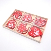 Christmas Theme Wood Pendant Decorations HJEW-CJC0003-02-1