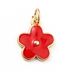 Rack Plating Brass Enamel Charms KK-G387-09G-02-1