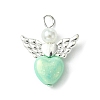 50Pcs Heart Acrylic Pendants PALLOY-JF02975-2