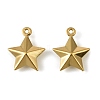 304 Stainless Steel Charms. Star Charm STAS-A190-05G-1