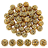 45Pcs 3 Styles Hollow Tibetan Style Alloy Beads FIND-PH0021-10-1