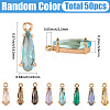 50Pcs Faceted Glass Pendants GLAA-SC0002-79-2
