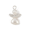 ABS Imitation Pearl Bead Pendants PALLOY-JF04104-01-1