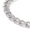 304 Stainless Steel Curb Chain Bracelet with Toggle Clasp for Women BJEW-E017-01P-2