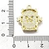 Alloy Cellulose Acetate Rhinestone Pendant PALLOY-E582-07G-01-3