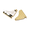 304 Stainless Steel Enamel Pendants STAS-L300-012G-24-2