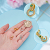 4Pcs 4 Styles Brass with Cubic Zirconia Pendant Bails KK-AR0001-84-3