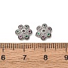 Brass Cubic Zirconia Bead Caps ZIRC-L105-03B-P-3