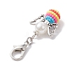 Colorful Angel Resin Pendant Decorations HJEW-JM01909-5