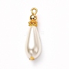 Glass Pearl Pendants PALLOY-JF00902-1