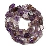 Natural Purple Phantom Quartz Purple Lodolite Quartz Beads Strands X-G-E483-69-5