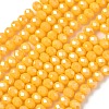 Opaque Solid Color Glass Beads Strands EGLA-XCP0001-19-1