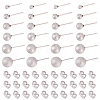 48Pcs 6 Size 304 Stainless Steel Ball Stud Earrings STAS-DC0007-41-1