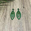 Wood Stud Dangle Earrings WG18F0D-03-1