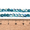 AB Color Plated Transparent Glass Beads Strands GLAA-G127-01-02I-2
