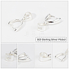   4Pcs Sterling Silver Ice Pick Pinch Bails for Pendant Making STER-PH0001-04-7