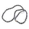 Round Heart Synthetic Non-Magnetic Hematite Beaded Necklaces NJEW-R020-02-4