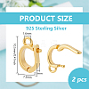 925 Sterling Silver Twister Clasps STER-BC0004-33G-2