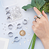 DIY Alphabet Charm Cuff Ring Making Kit DIY-UN0005-66-4