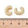 Rack Plating Brass Micro Pave Cubic Zirconia Slide Charms KK-C084-34G-C-3