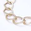 Aluminum Textured Curb Chain Bracelets & Necklaces Jewelry Sets SJEW-JS01094-02-8