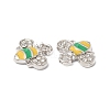 Platinum Plated Alloy Enamel Charms ENAM-G212-18P-3