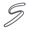 Men's 304 Stainless Steel Cuban Link Chain Necklaces X-NJEW-G340-07B-2