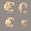 3 Styles Alloy Flower Cuff Bangles & Ring Sets for Women SJEW-CY0001-01-6