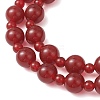 Natural Carnelian Beaded Stretch Bracelets for Women Men BJEW-JB13006-01-3