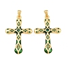 Brass Micro Pave Cubic Zirconia Pendants CU-CBAB3AD-11G-04-1