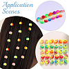 150Pcs Resin Hair Coil Cuffs OHAR-SP0001-19-7