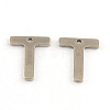 Tarnish Resistant 201 Stainless Steel Letter Charms STAS-S036-20-1