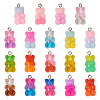  38Pcs 19 Colors Gradient Color Resin Pendants RESI-TA0001-87-11