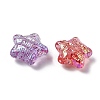 UV Plating Transparent Acrylic Beads OACR-G051-01-2