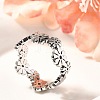 201 Stainless Steel Daisy Finger Ring for Women RJEW-A053-01P-1