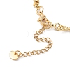 Brass Rolo Chain & Coffee Bean Chain Anklets AJEW-AN00412-3