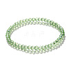 4mm Prism Faceted Rondelle Glass Beaded Stretch Bracelets for Women EH2213-7-1