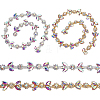 WADORN 1M 2 Colors Iron Rhinestone Strass Chains CH-WR0001-03-1