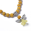 Dyed Natural Lava Rock Beads Stretch Bracelets BJEW-JB04221-4