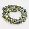 Electroplate Non-magnetic Synthetic Hematite Flat Round Bead Strands G-L368-05C-2