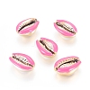 Electroplated Cowrie Shell Beads BSHE-G019-01G-H-1