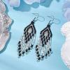 304 Stainless Steel with Glass Dangle Stud Earring EJEW-MZ00175-03-2