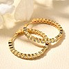 Rack Plating Brass Micro Pave Clear Cubic Zirconia Hoop Earrings for Women EJEW-C125-17A-G-2