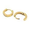 Ion Plating(IP) 304 Stainless Steel Micro Pave Clear Cubic Zirconia Huggie Hoop Earrings EJEW-C096-01D-G-2