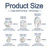 Cheriswelry 90Pcs 6 Style UV Plating Transparent Rainbow Iridescent Acrylic Beads OACR-CW0001-04-4