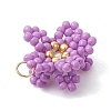 Glass Seed Beaded Pendants PALLOY-MZ01246-04-4