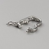 Brass Micro Pave Clear Cubic Zirconia Twister Clasps KK-WH0064-04P-2